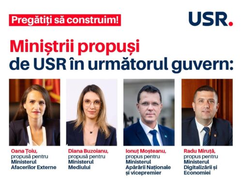 USR intră în noul guvern cu patru miniștri bine pregătiți